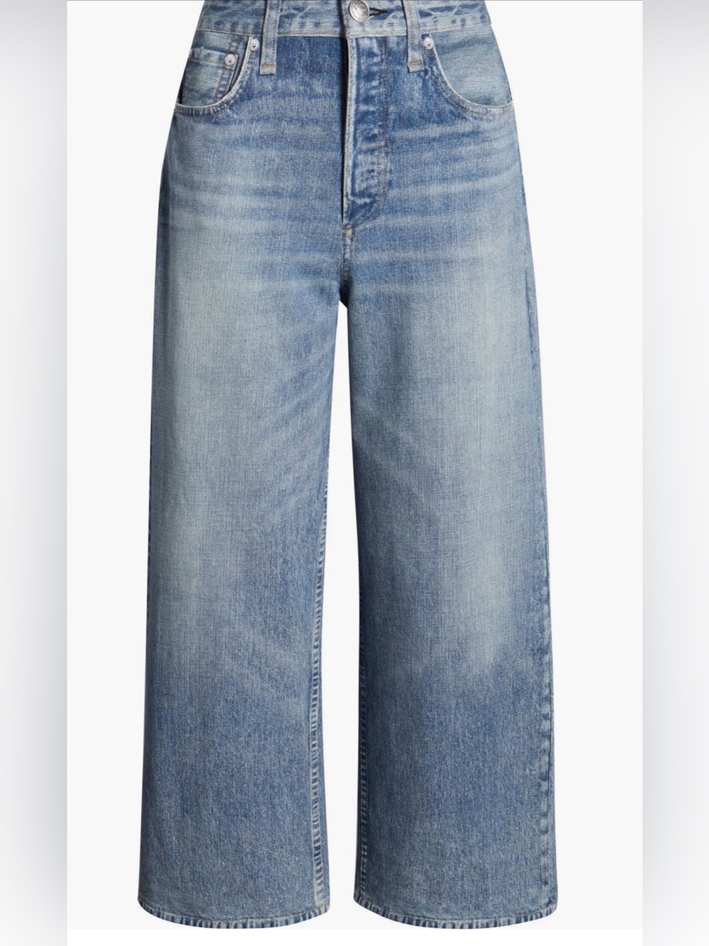 Rag & Bone rb Miramar Andi Wide Leg Ankle Cotton Terry Pants 30 - Picture 3 of 8
